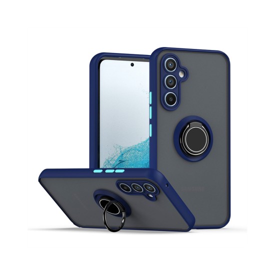 Case with Support Ring For Samsung Galaxy A54 5G Smoked Blue Case with Support Ring For Samsung Galaxy A54 5G Smoked Blue